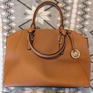 Michael Kors Ciara Acorn Large Leather Satchel